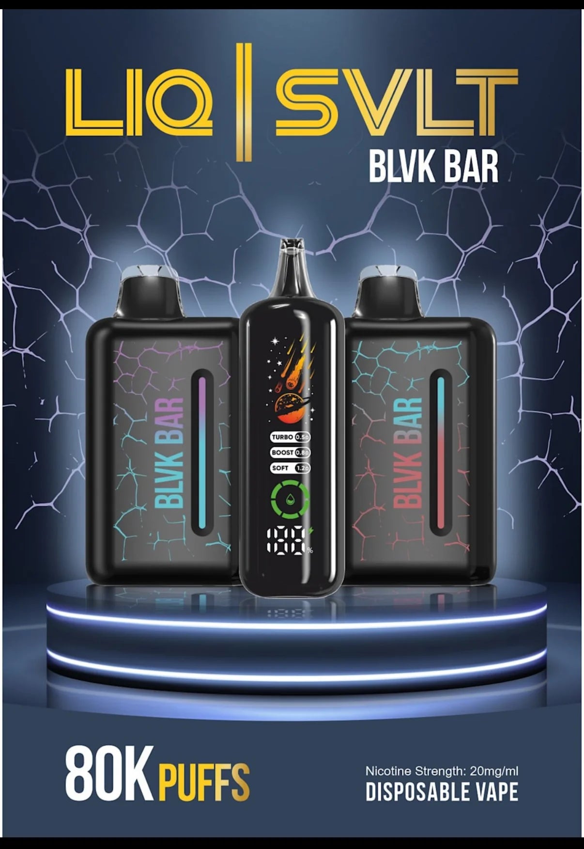 LIQ SVLT BLVK Bar 80K Disposable