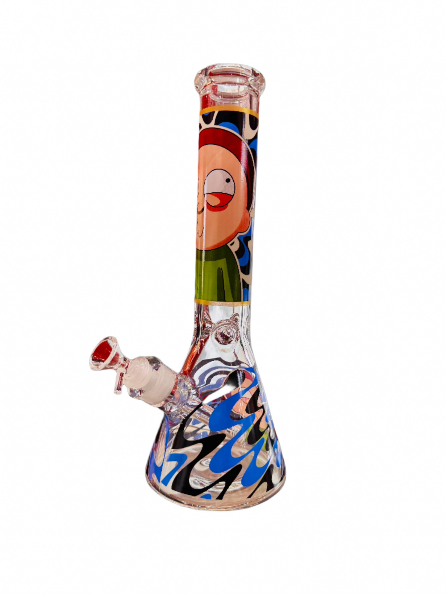 14" tall, 7mm thick Rick & Morty Bong
