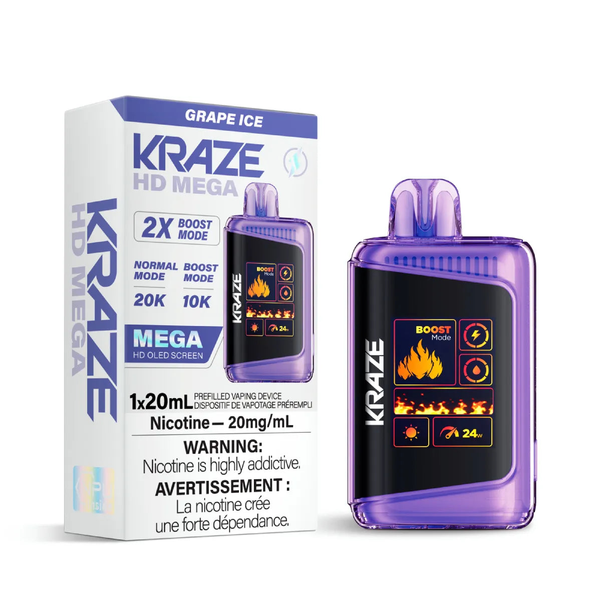 Kraze HD Mega 20000 Puffs Disposable Vape