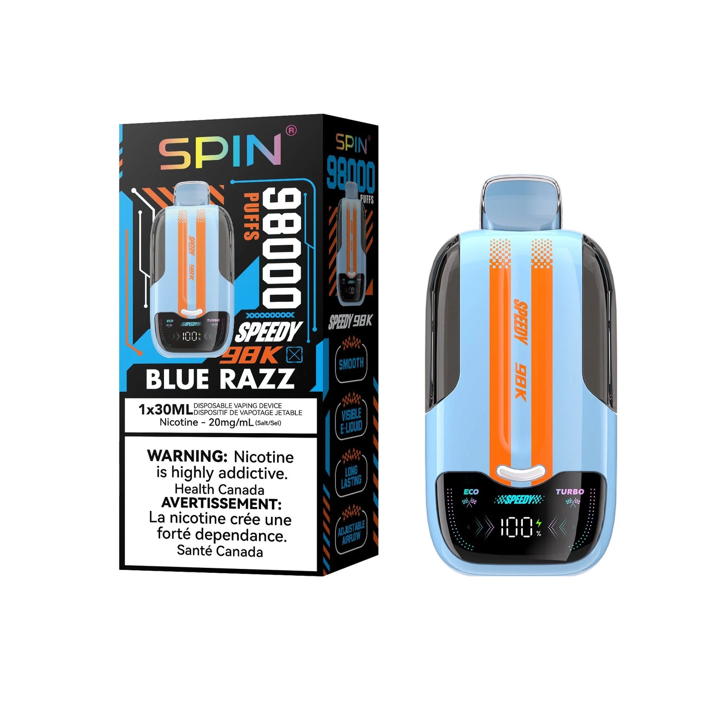 Spin 98K (98000) Disposable Vape