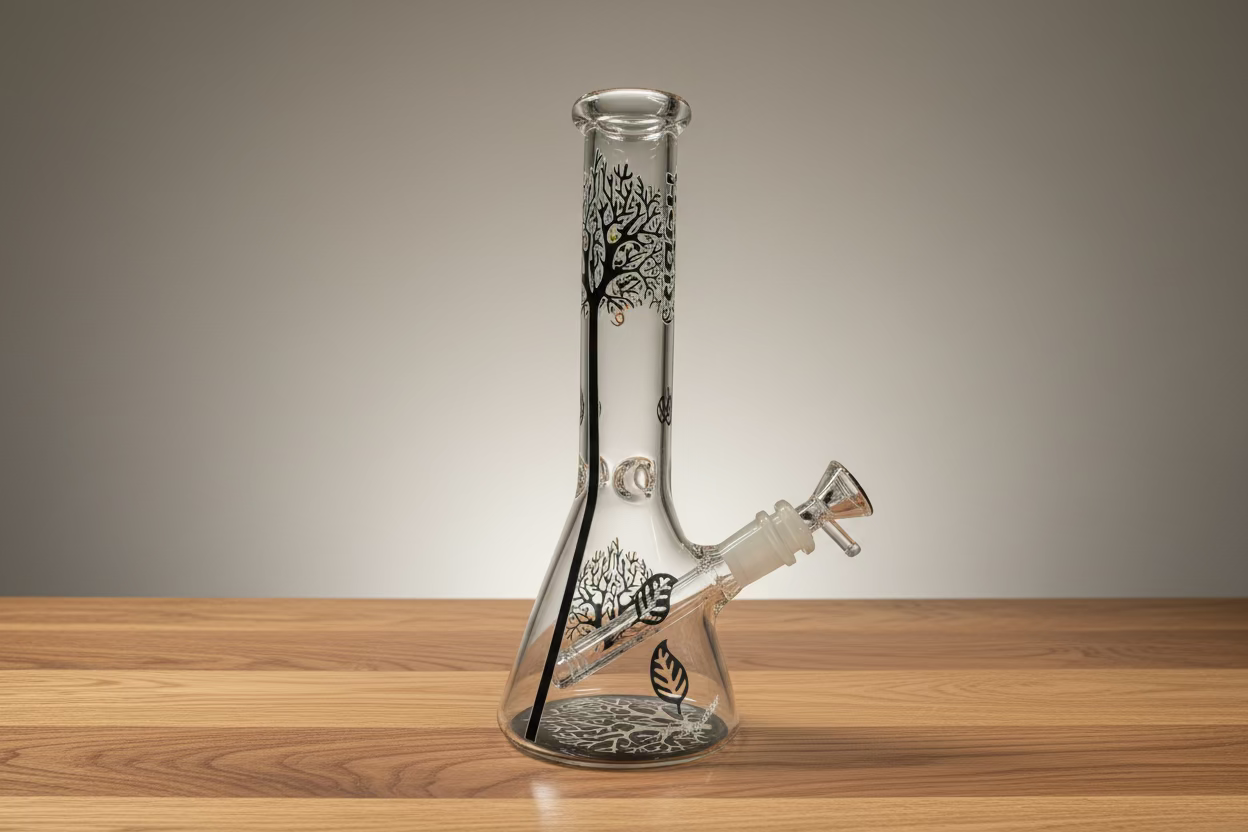 10" 7mm TUBE TREE OF LIFE BONG