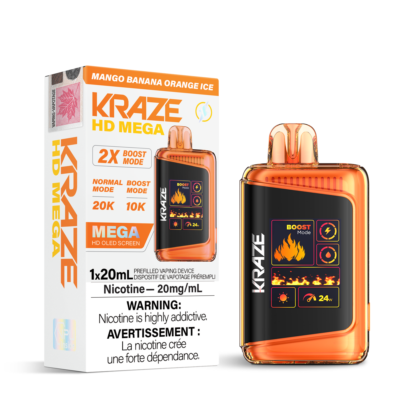 Kraze HD Mega 20000 Puffs Disposable Vape