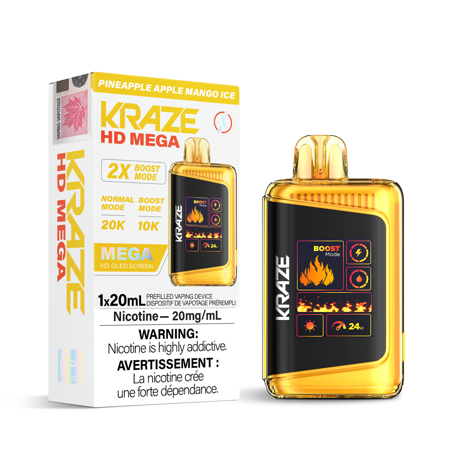 Kraze HD Mega 20000 Puffs Disposable Vape