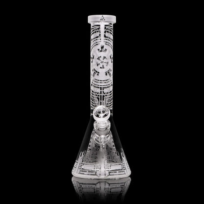 MilkyWay Nuclear Reactor 14″ Clear Beaker Bong with Collins Perc