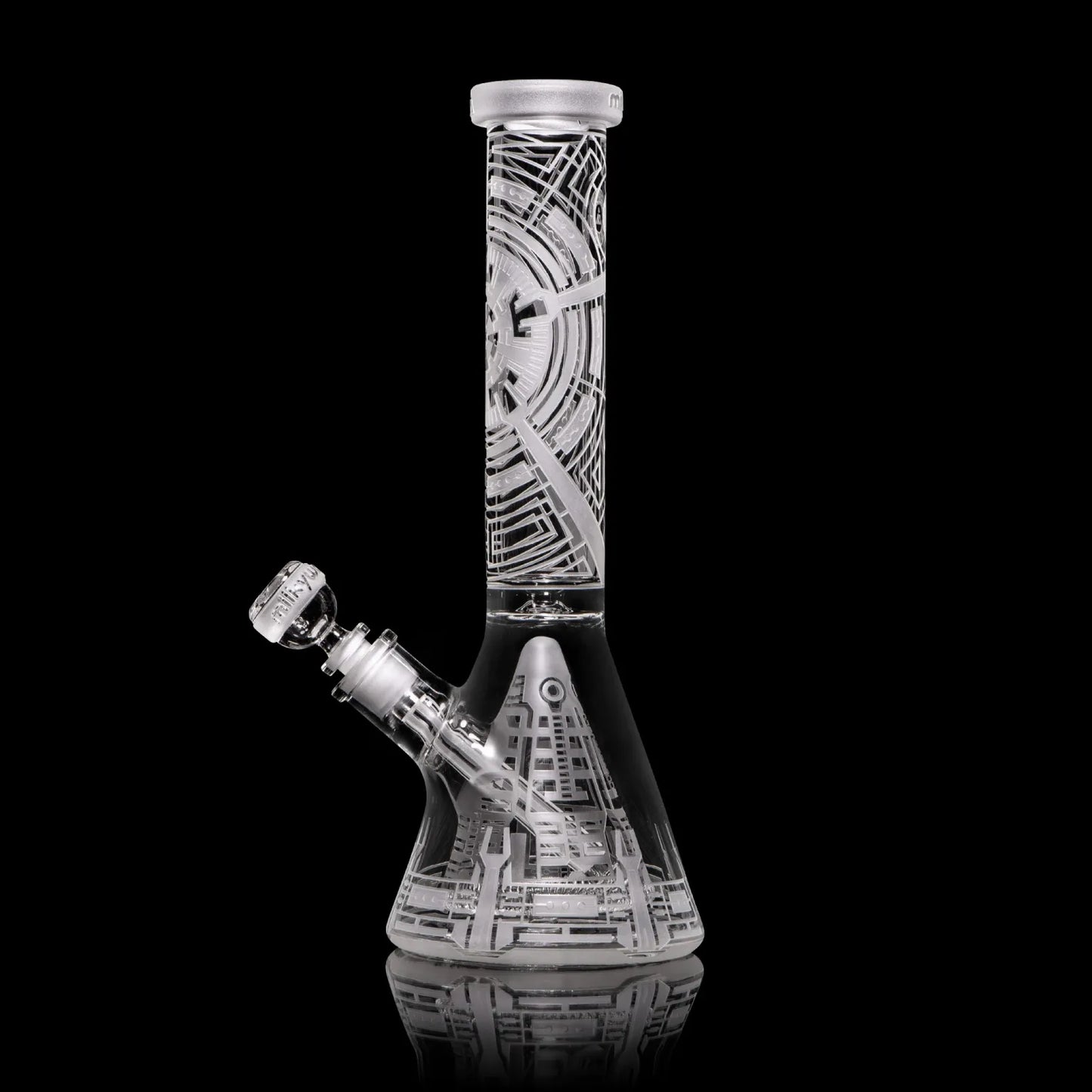 MilkyWay Nuclear Reactor 14″ Clear Beaker Bong with Collins Perc