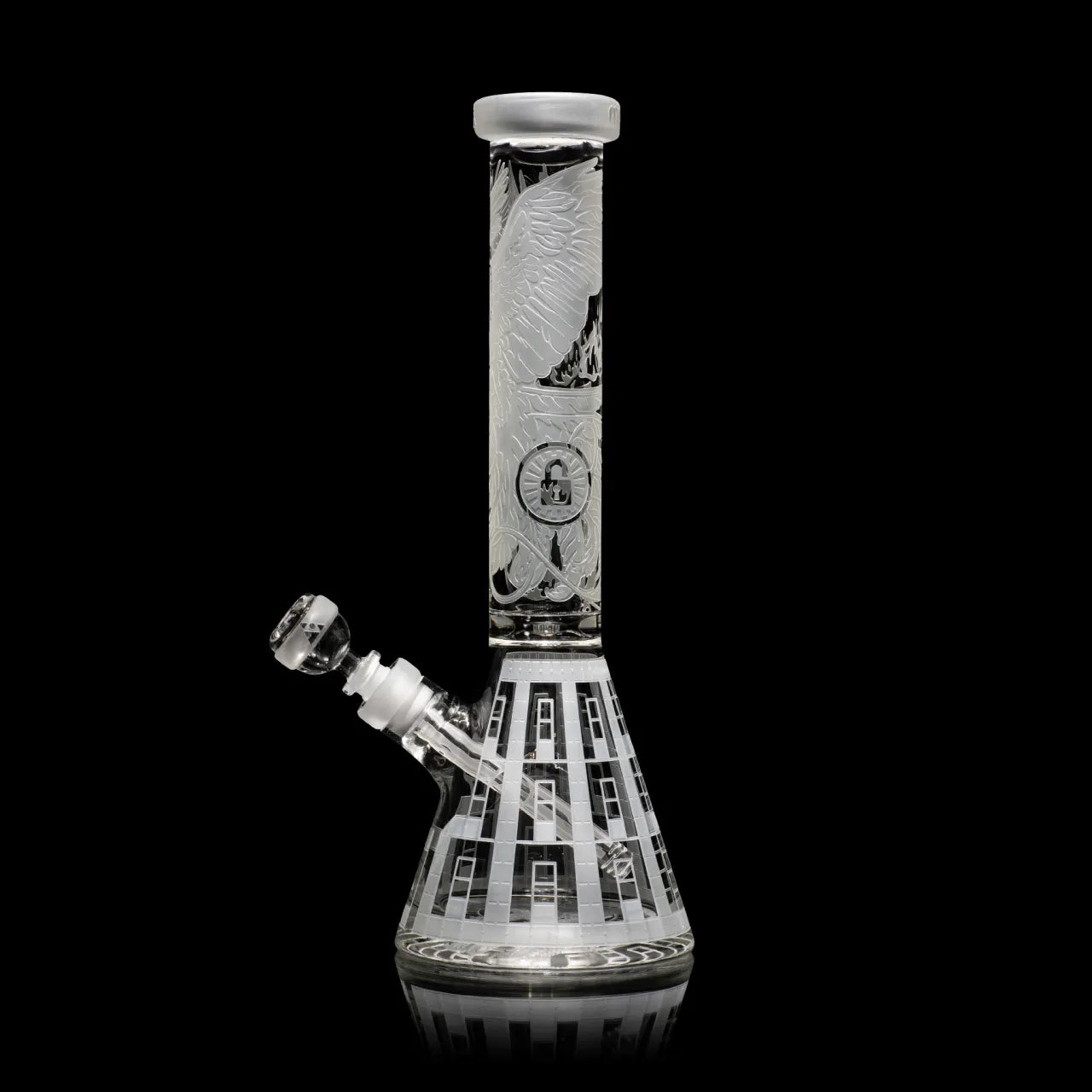 MilkyWay Phoenix Prison 15″ Clear Beaker Bong