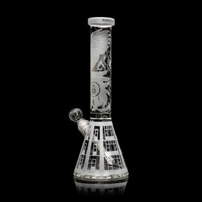 MilkyWay Phoenix Prison 15″ Clear Beaker Bong