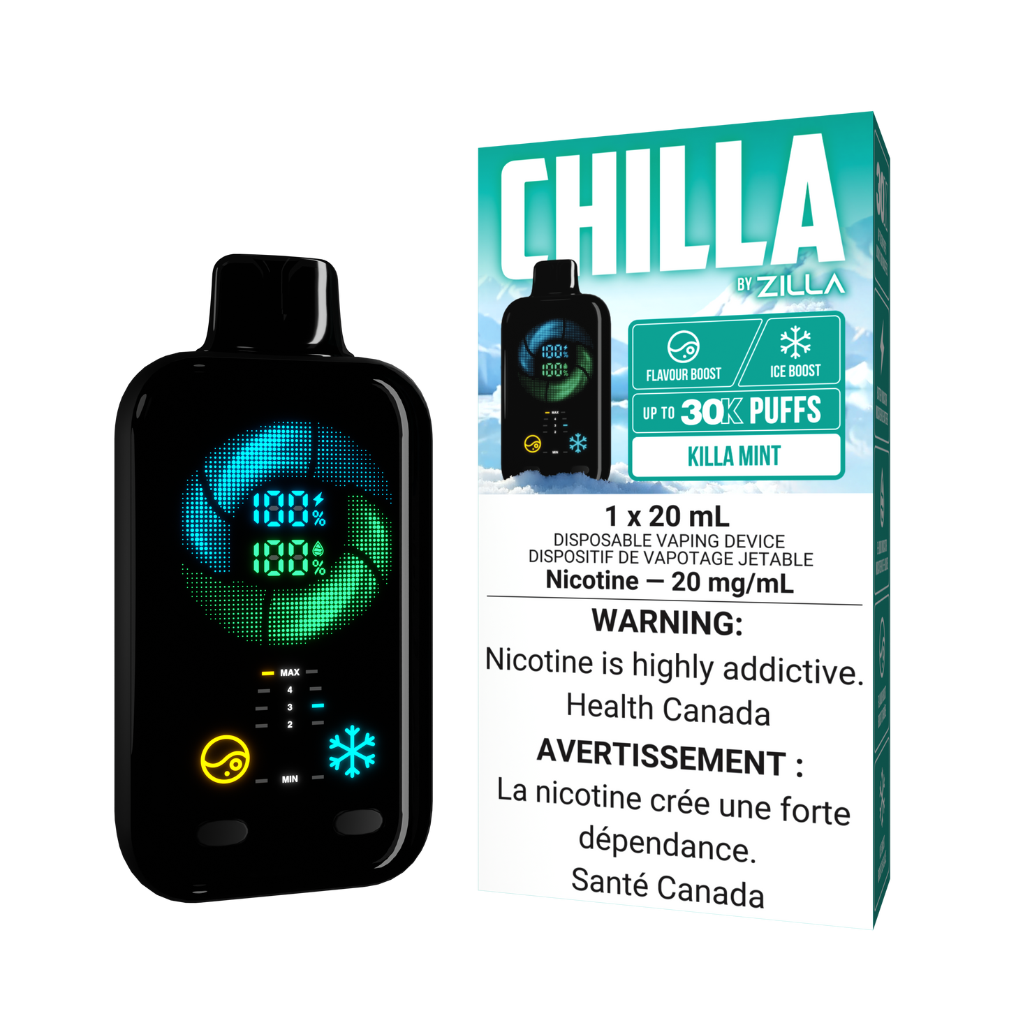 CHILLA BY ZILLA DISPOSABLE 30k PUFFS