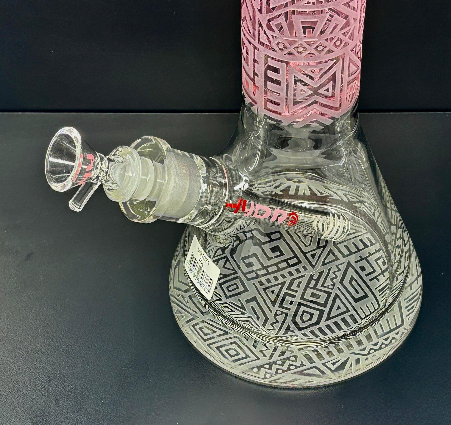 16"  Etched Beaker Bong – 9mm Base, 7mm Tube