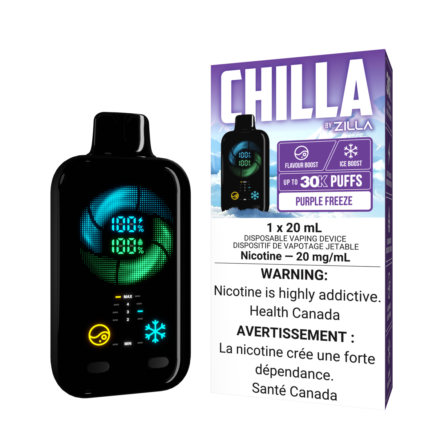 CHILLA BY ZILLA DISPOSABLE 30k PUFFS