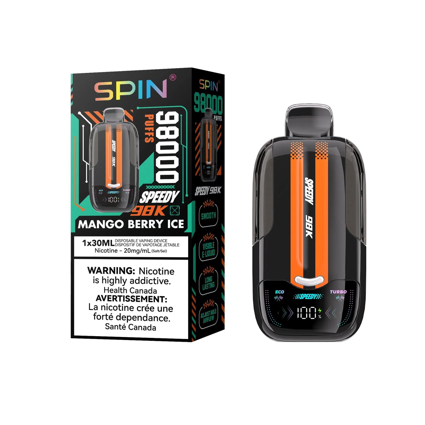 Spin 98K (98000) Disposable Vape